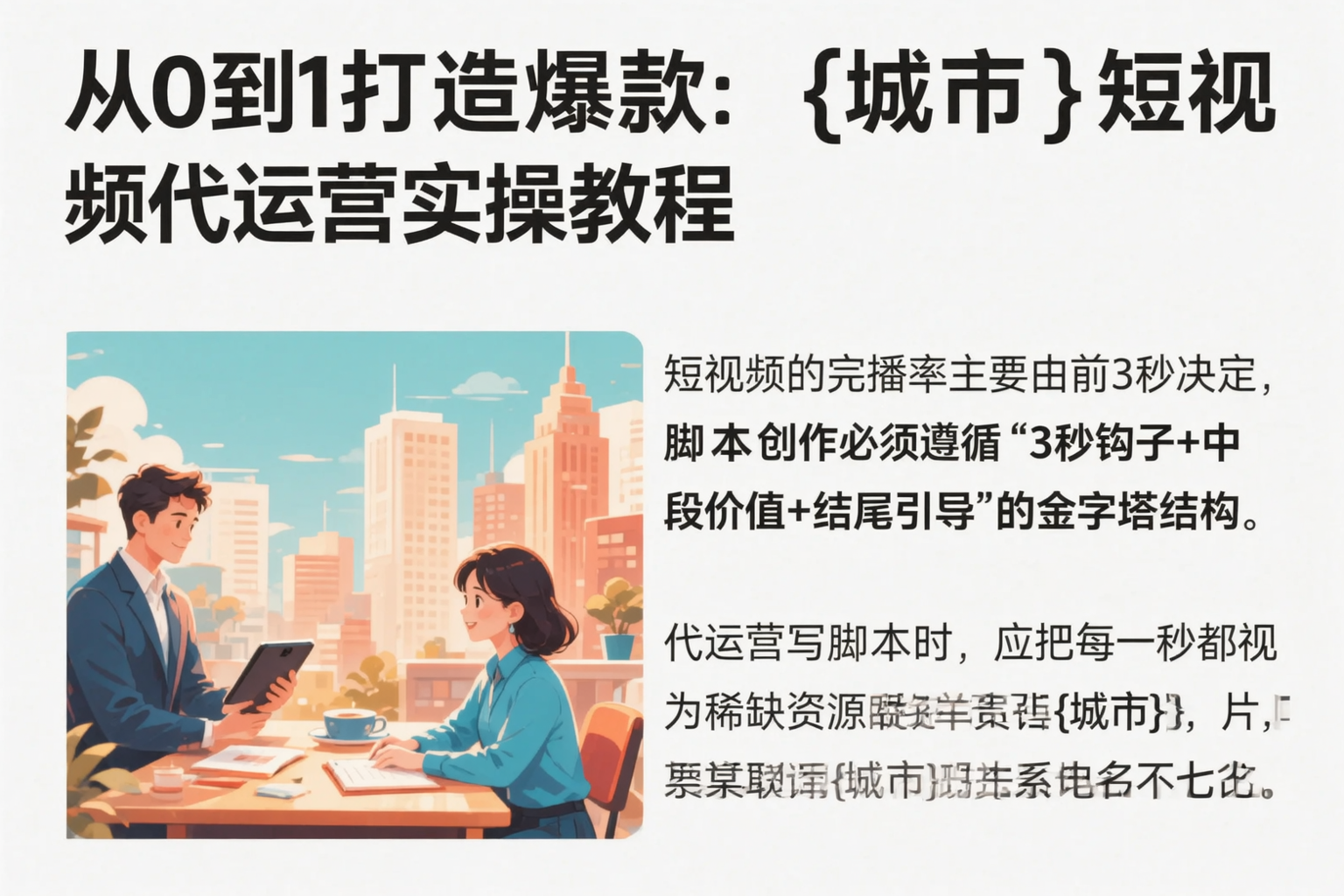 从0到1打造爆款：本溪短视频代运营实操教程
