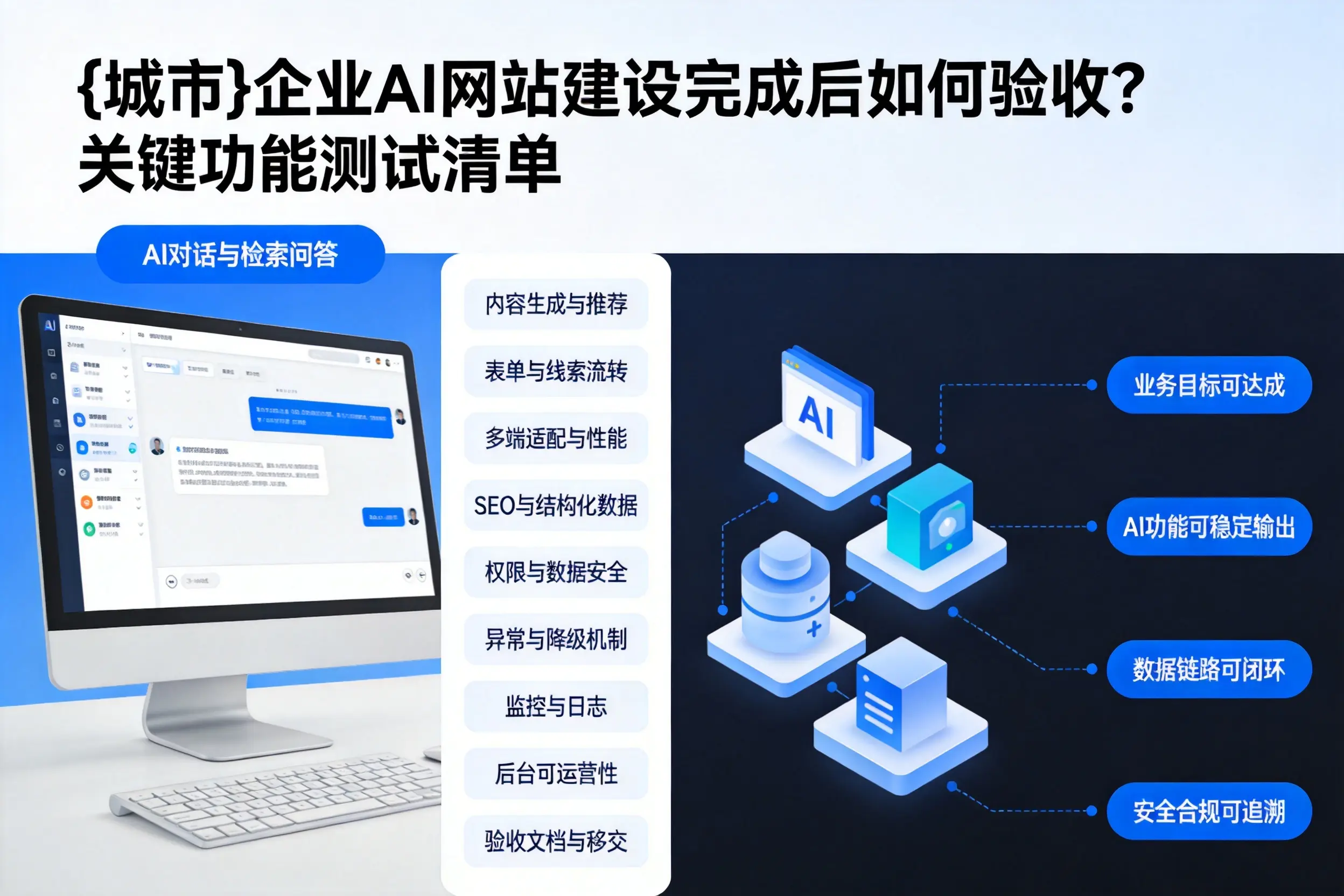 本溪企业AI网站建设完成后如何验收？关键功能测试清单