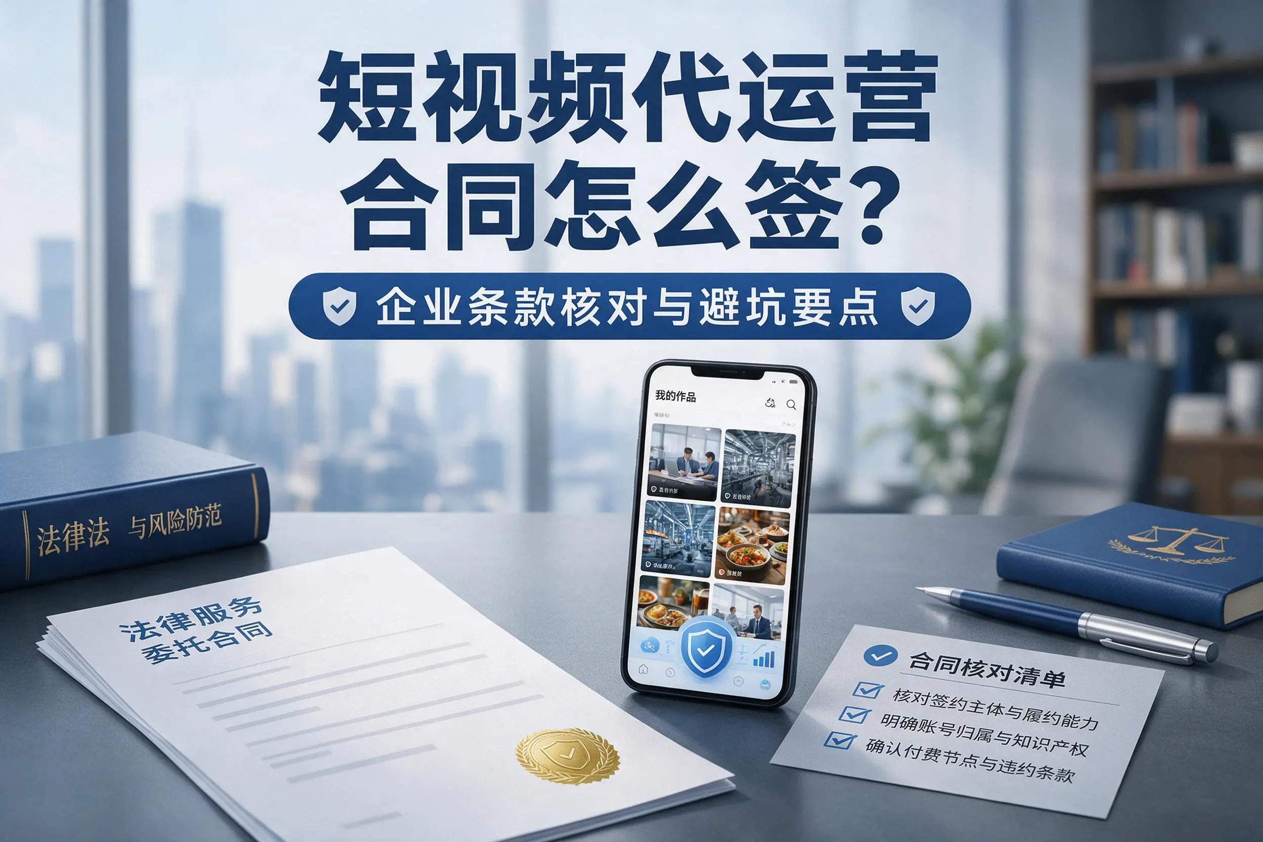 短视频代运营合同怎么签？本溪企业条款核对与避坑要点