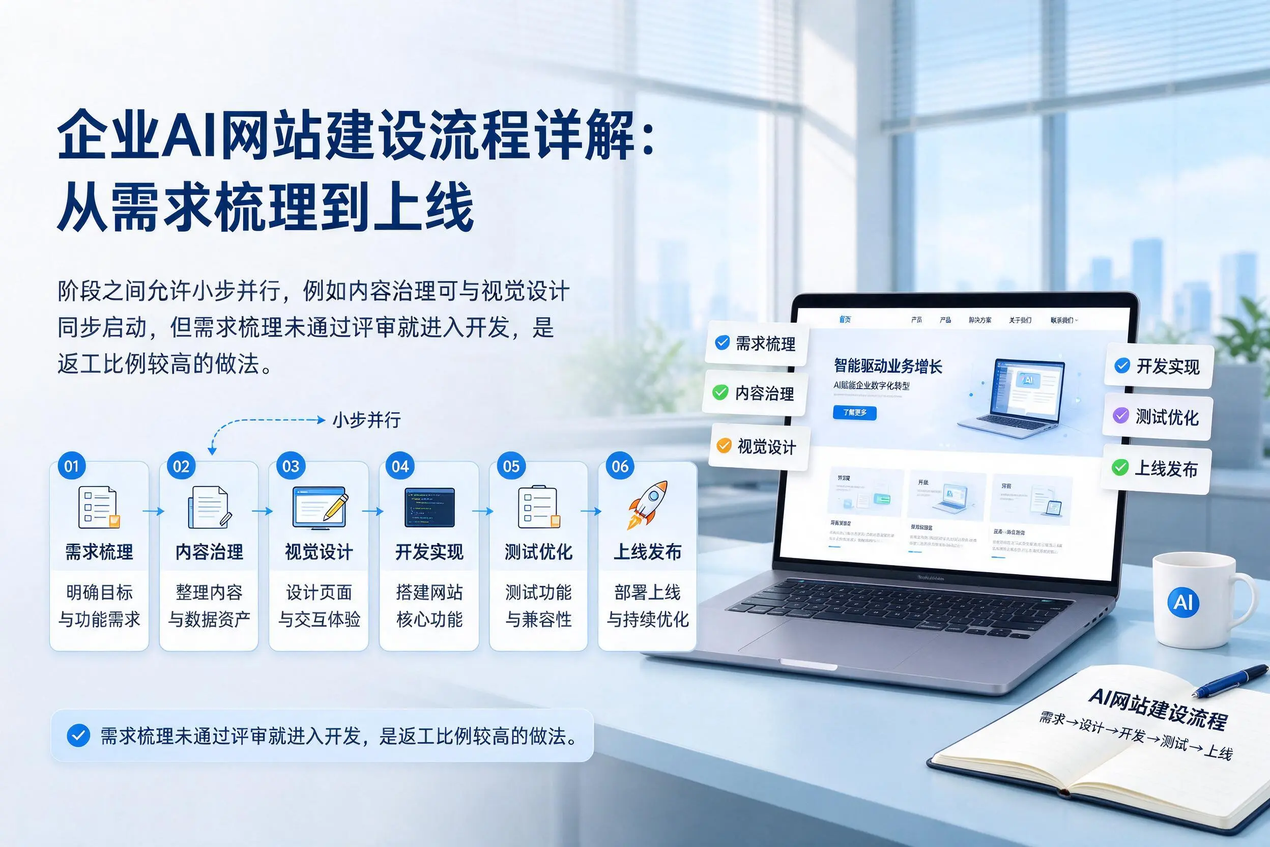 本溪企业AI网站建设流程详解:从需求梳理到上线