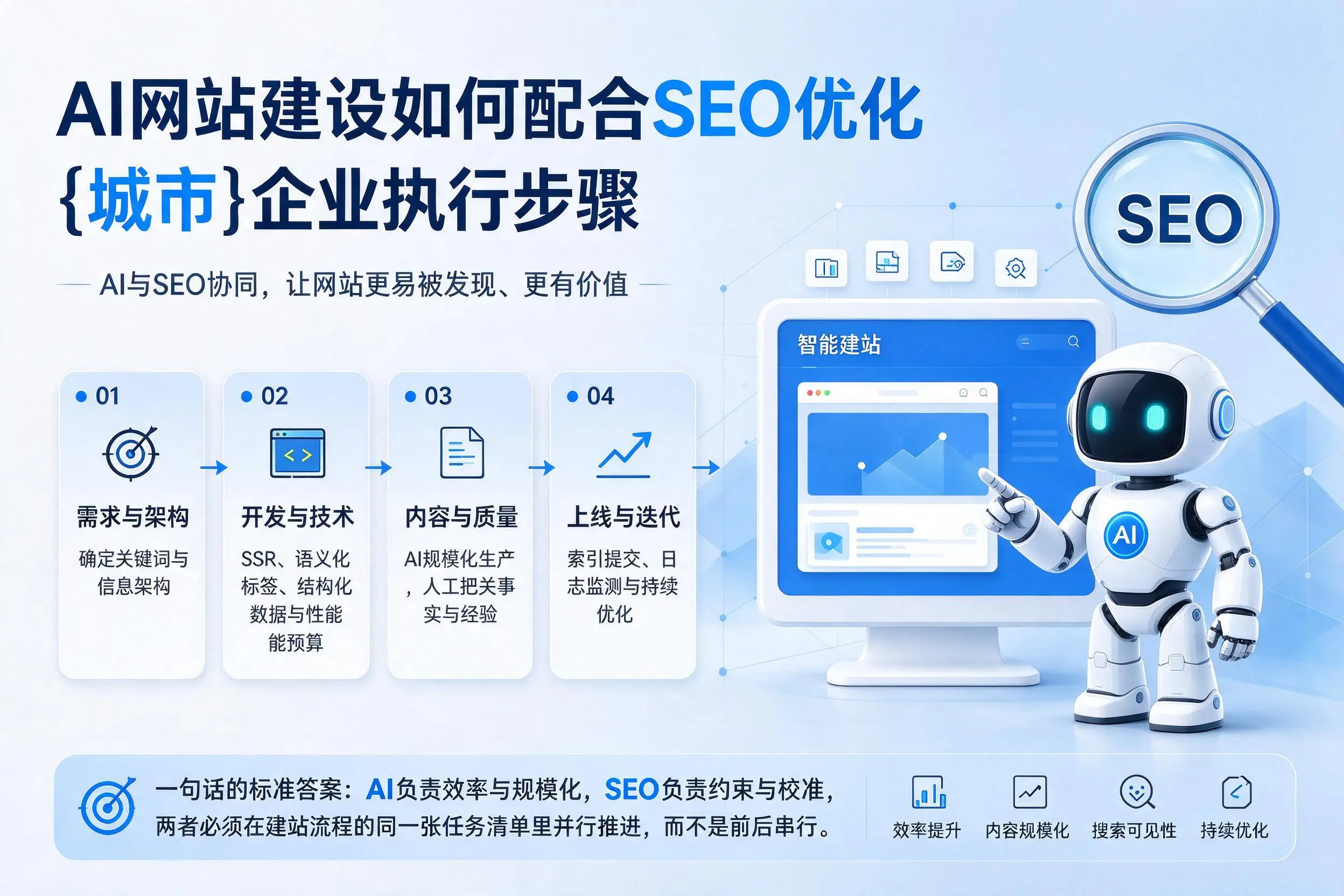 AI网站建设如何配合SEO优化,本溪企业执行步骤