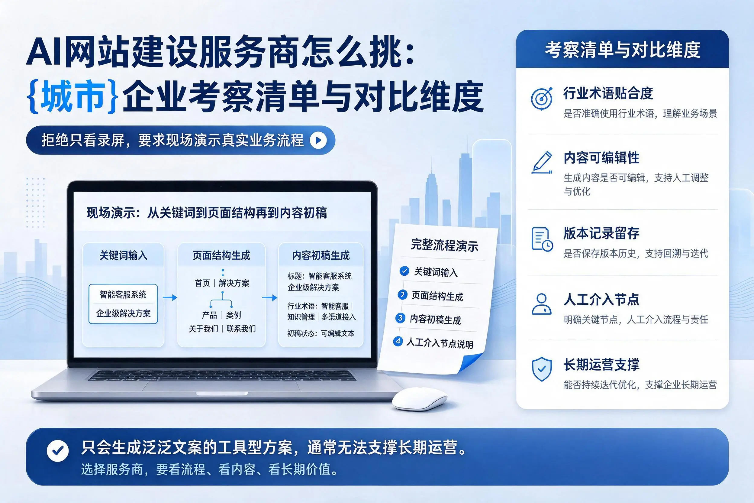 AI网站建设服务商怎么挑：本溪企业考察清单与对比维度