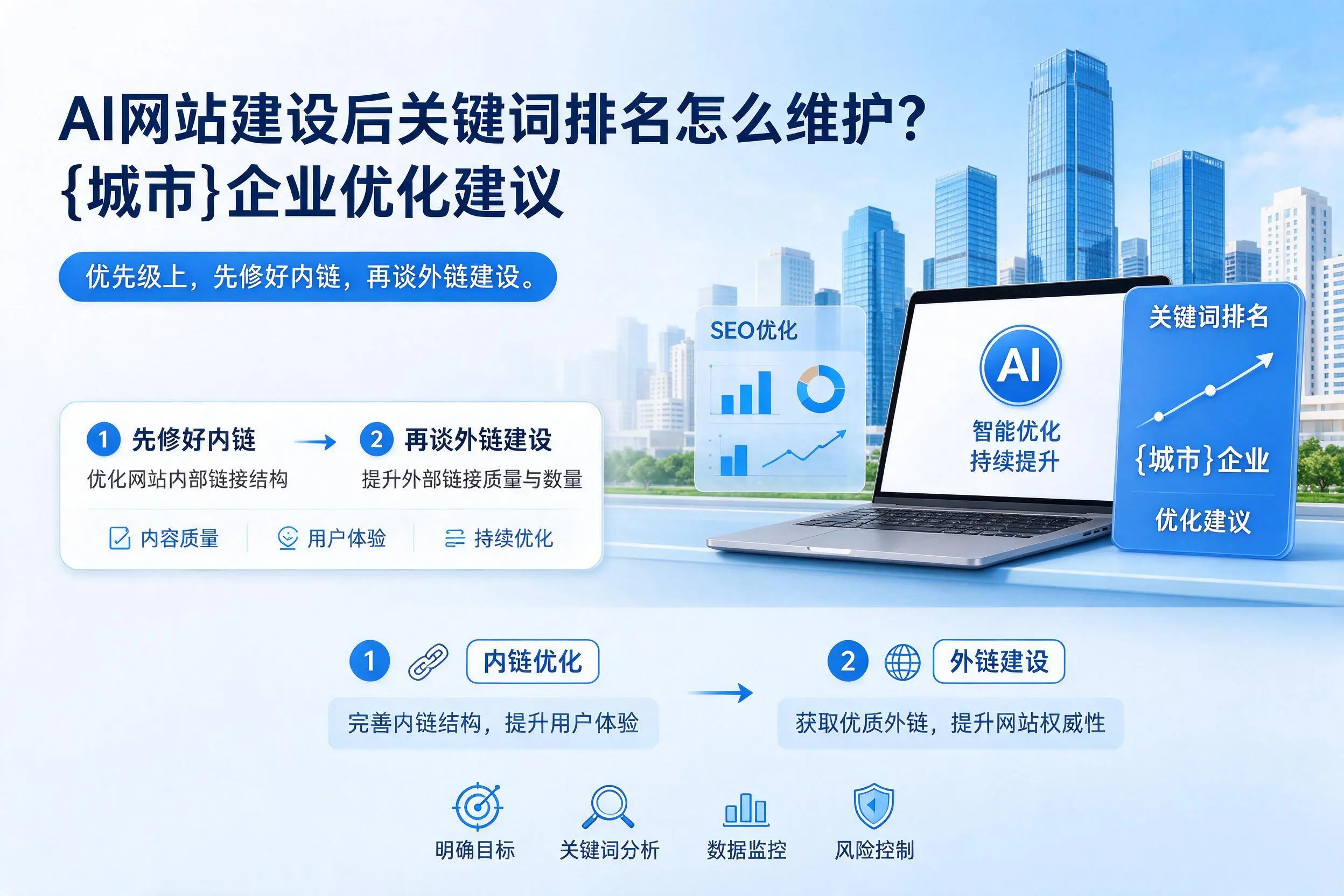 AI网站建设后关键词排名怎么维护?本溪企业优化建议