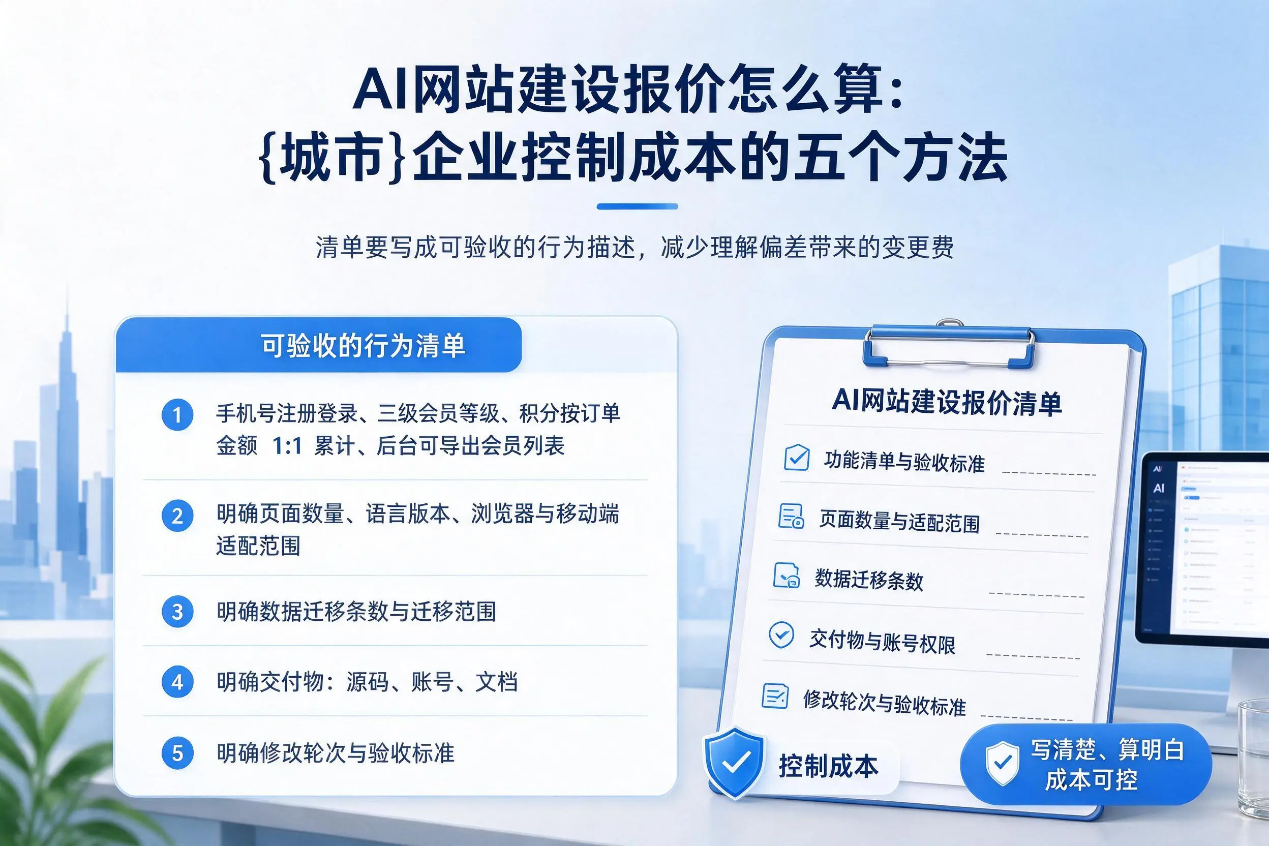 AI网站建设报价怎么算:本溪企业控制成本的五个方法